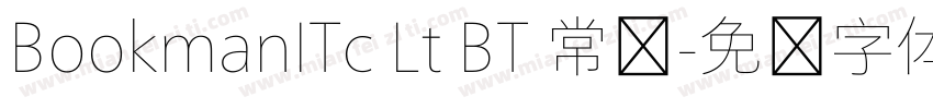 BookmanITc Lt BT 常规字体转换